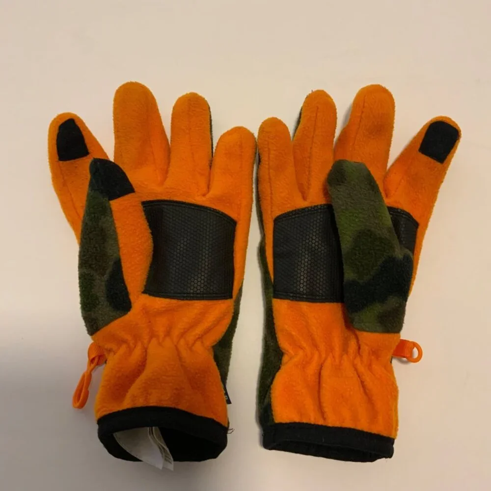 Gap Kids Green Camouflage Fleece Gloves Medium